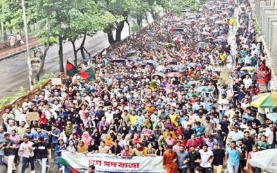 বিক্ষোভে উত্তাল ছিল ক্যাম্পাস