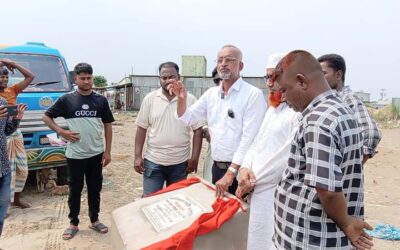 যাত্রীদের সুবিধার্থে বালিখলা ঘাটে নির্মিত হচ্ছে আধুনিক যাত্রী ছাউনি