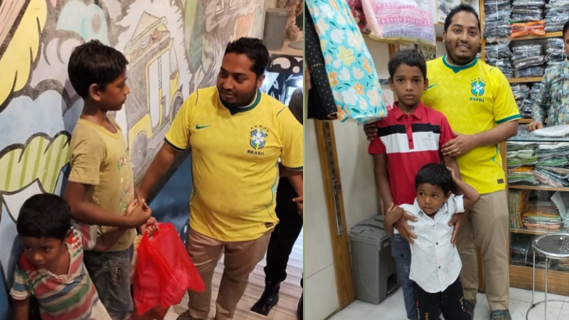দুই পথশিশুকে পোষাক উপহার দিয়ে প্রশংসায় ভাসছেন কিশোরগঞ্জের ইউএনও